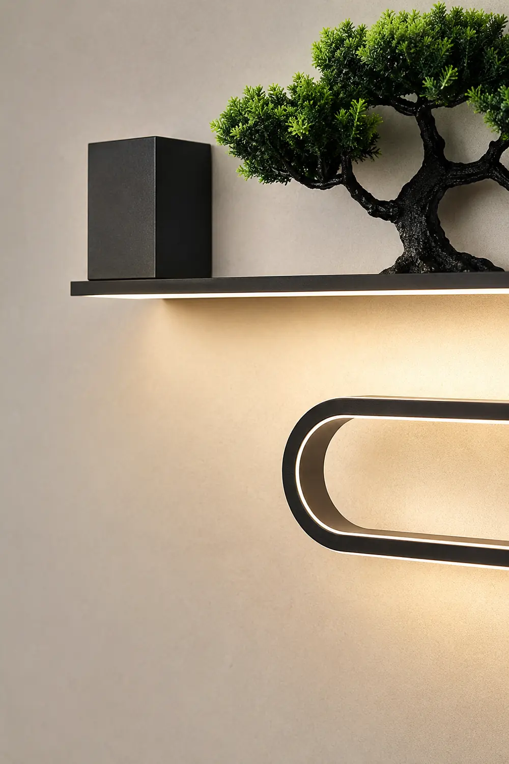 Mountain Scenery Waterproof LED Modern Outdoor Wall Lights with External Battery - Lumpaz