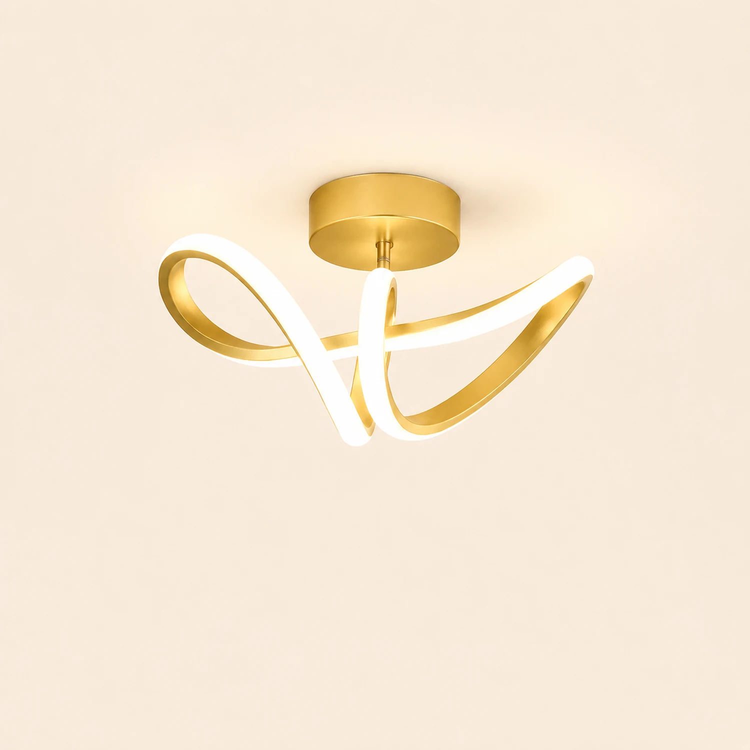 Lacey Modern Flush Mount Ceiling Light, Black/Gold - Lumpaz