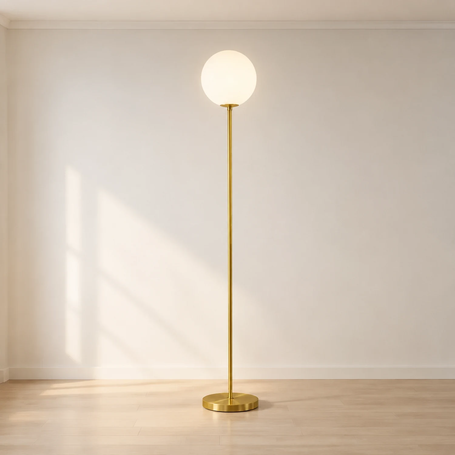 Valentina Simple Single Glass Bubble Floor Lamp - Lumpaz