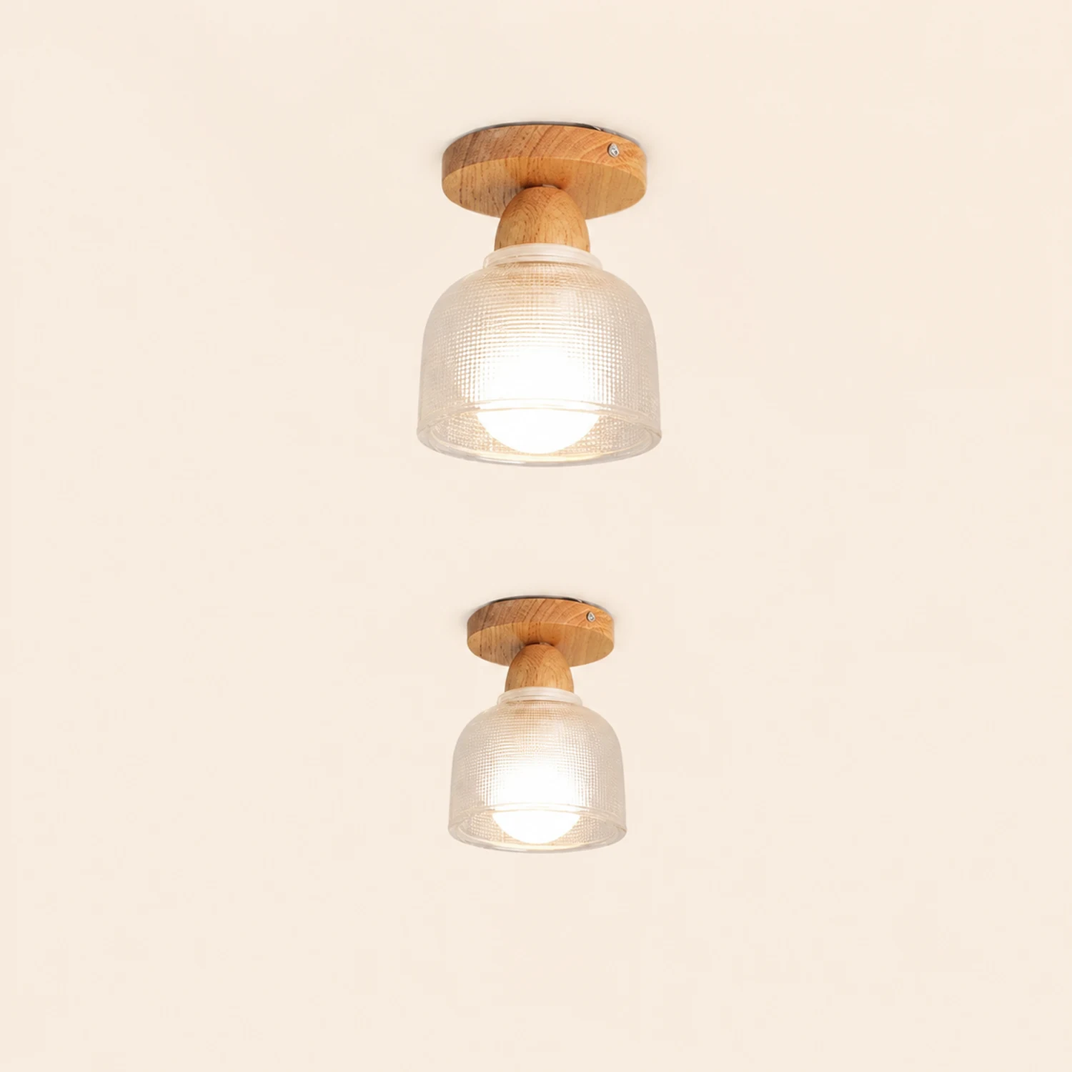 Sanna Nordic Minimalist Semi-Flush Mount Ceiling Light - Lumpaz