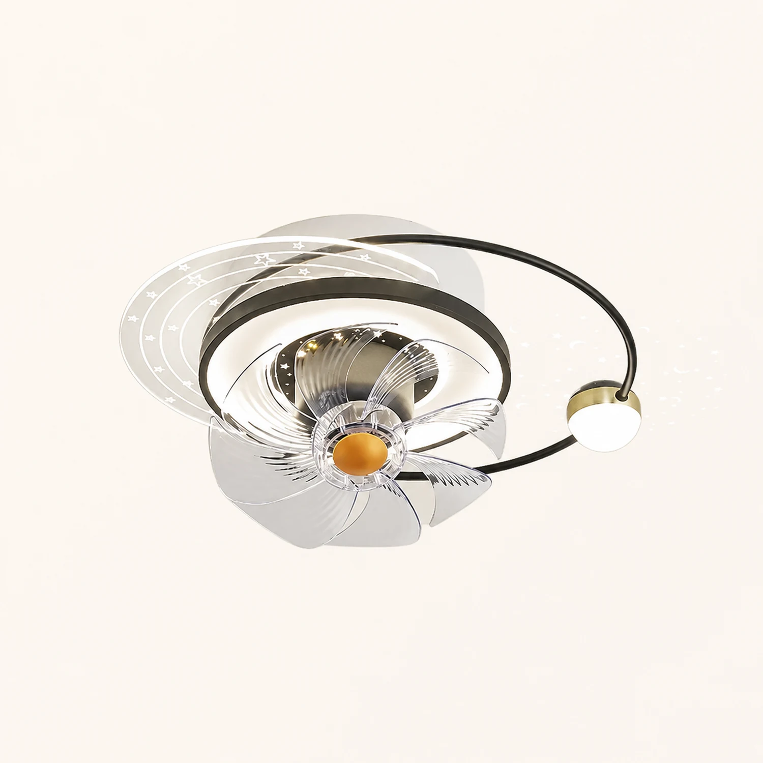 Madina Ceiling Fan with Light, 6 Style, 22"/24" - Lumpaz