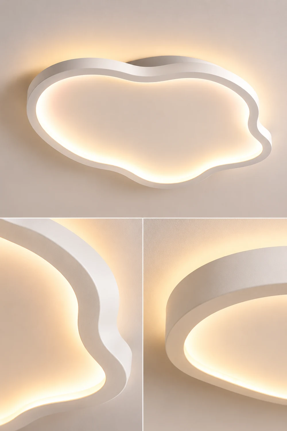 Quinn Modern Metal/Acrylic Flush Mount Ceiling Lights, White/Black - Lumpaz