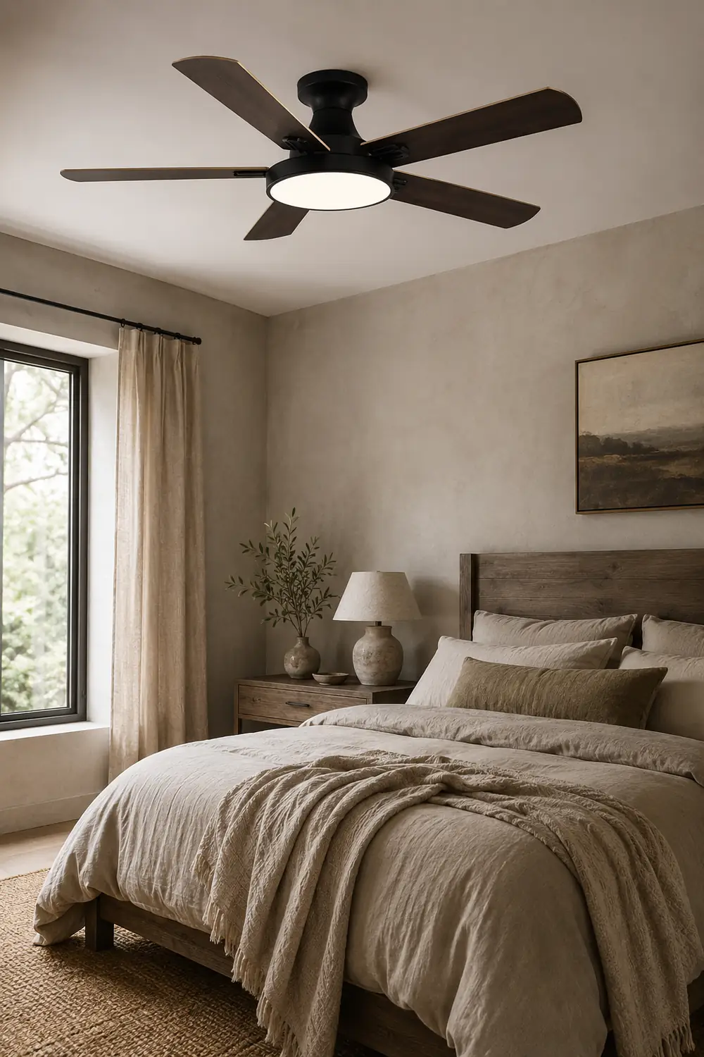 Walters 5-Blade Ceiling Fan with Light, 3 Color, DIA42.1''/51.9'' - Lumpaz