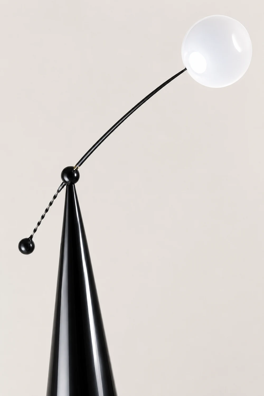Valentina Floor Lamp Arc/Bubble Modern/Unique, Frosted Glass, White, Bedroom - Lumpaz