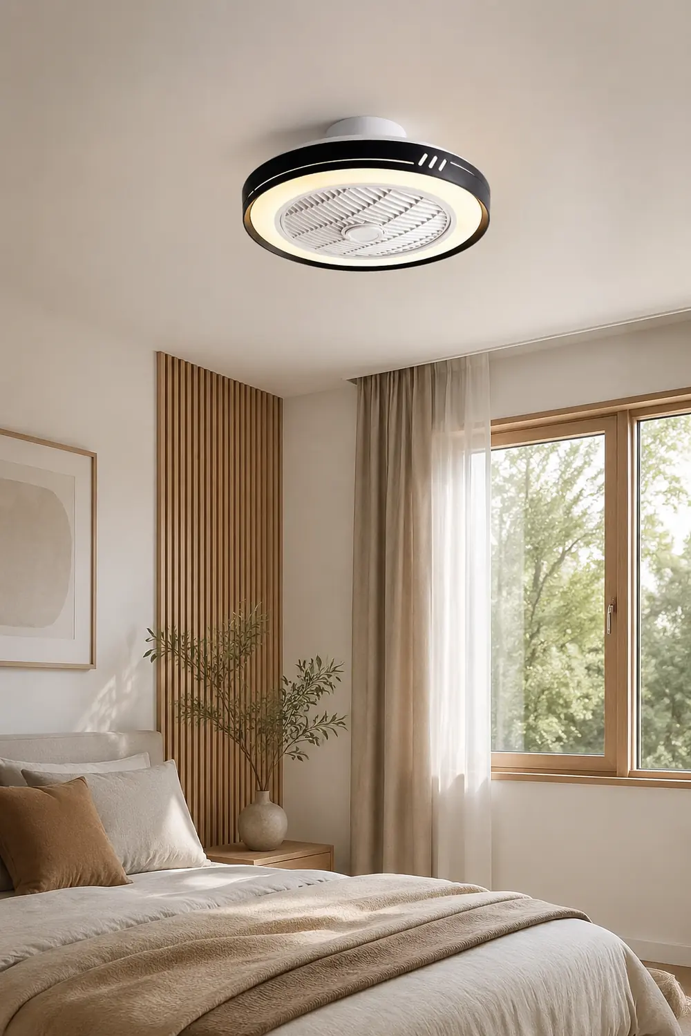 Kirsten 5-Blade Ceiling Fan with Light, 5 Color, DIA 20" - Lumpaz