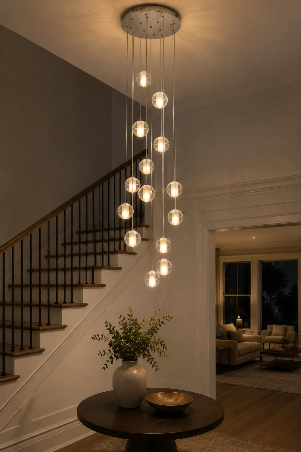 Hailie Modern Multi Clean Globe Pendant Light, Foyer - Lumpaz