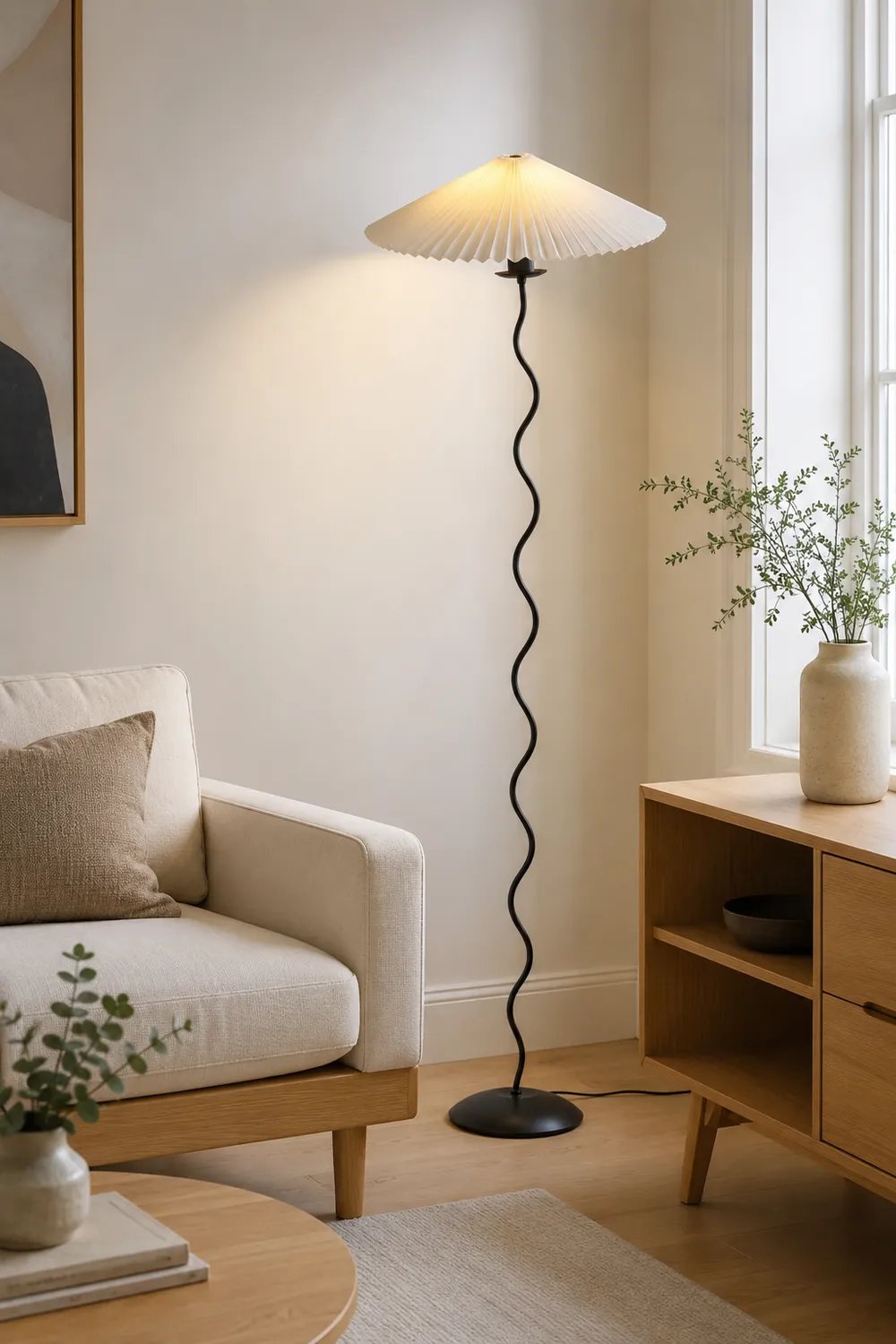 Renée Modern LED Mushroom Floor Lamp Metal Bedroom/Living Room - Lumpaz
