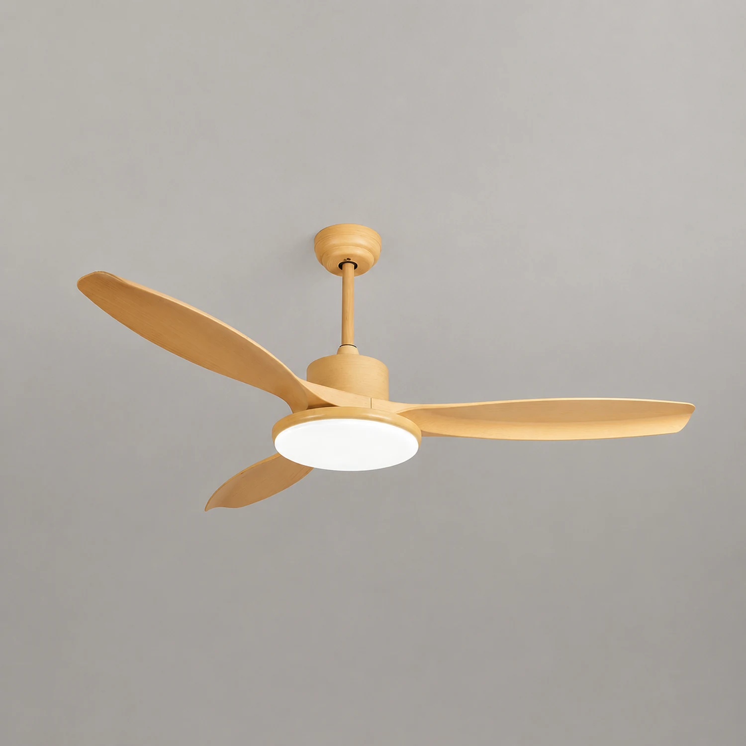 Haydn 3-Blade DC Ceiling Fan with Light, Black & White, 39.4''/47.2''/55.1'' - Lumpaz