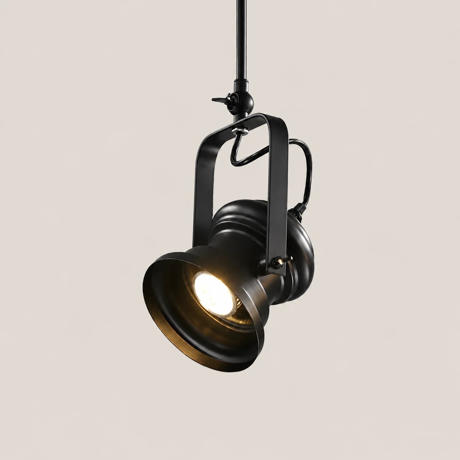 Alessio Industrial Style Rotatable Semi-Flush Mount Ceiling Light - Lumpaz