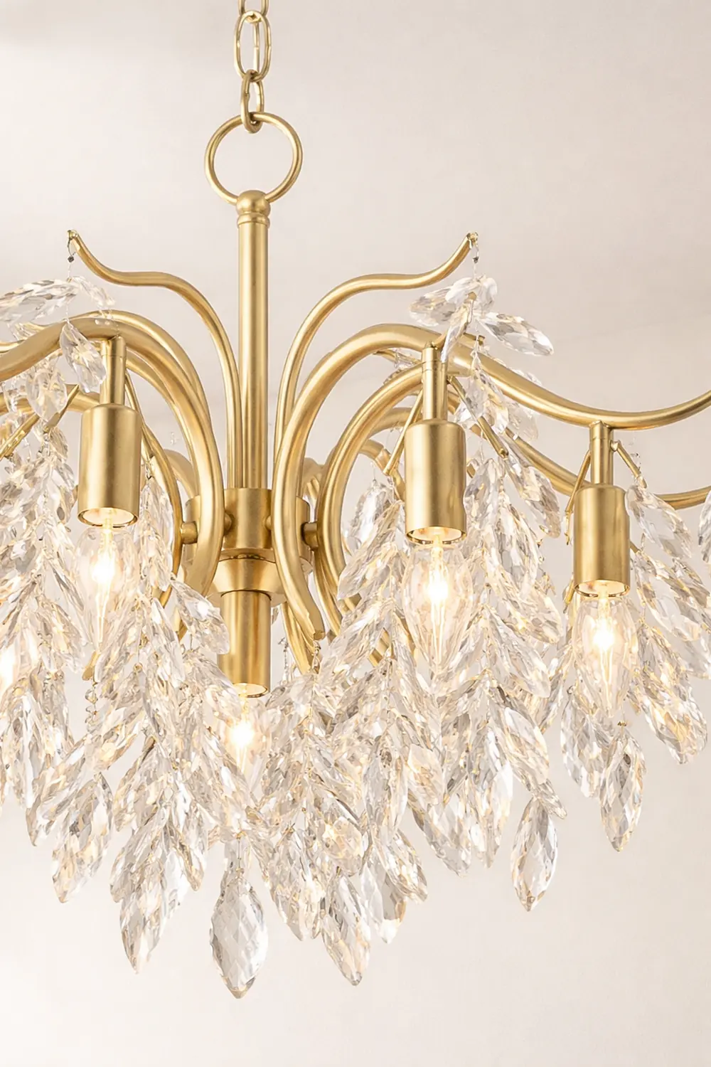 Marilyn Modern Crystal Metal Luxury Chandelier Black Gold Living Room - Lumpaz