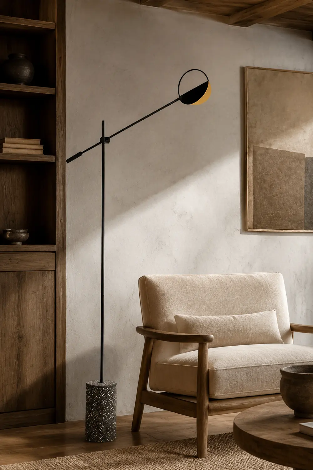 Salgado Nordic Modern Minimalist Floor Lamp, Black/Gold - Lumpaz