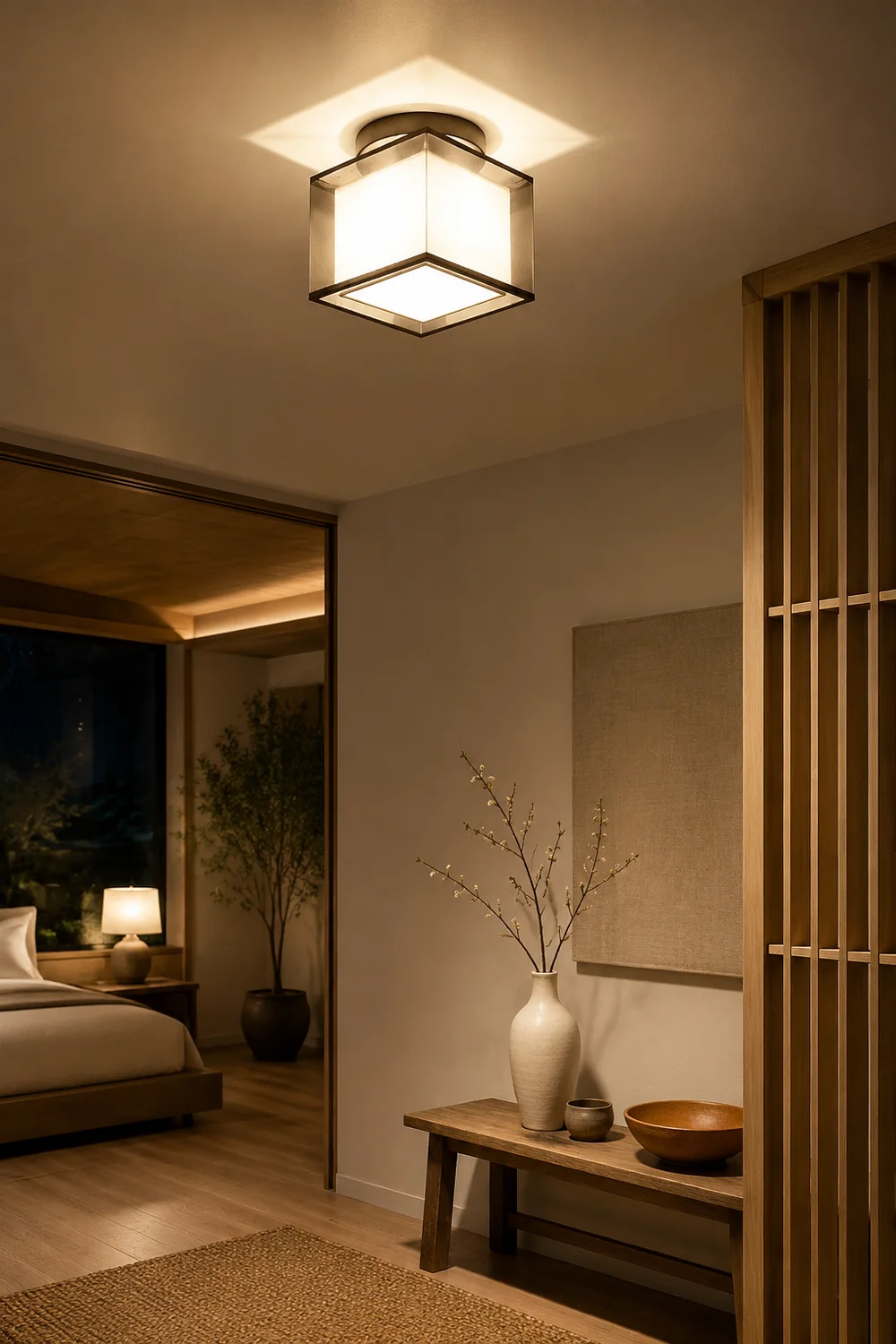 Herbert Modern Metal & Fabric Flush Mount Ceiling Light, 2 Style - Lumpaz