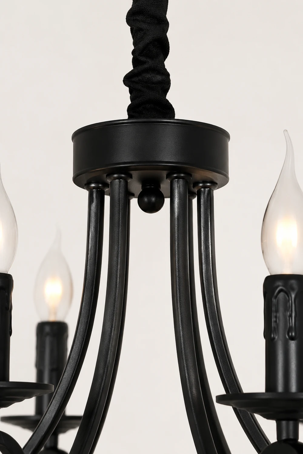 Silva Vintage Mental Candle Chandelier, Black - Lumpaz