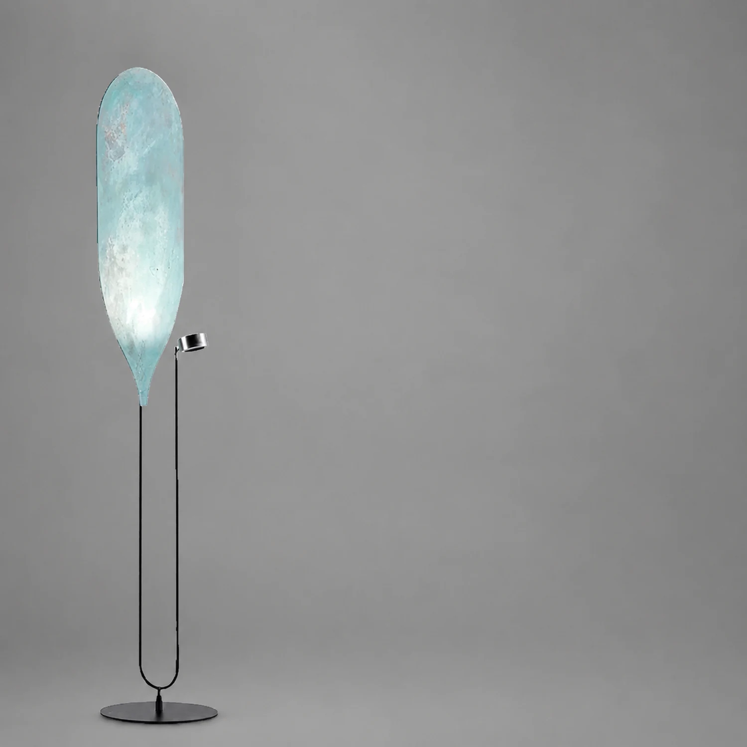 Salgado LED Floor Lamp, Metal, Reddish Brown/Aqua Blue - Lumpaz