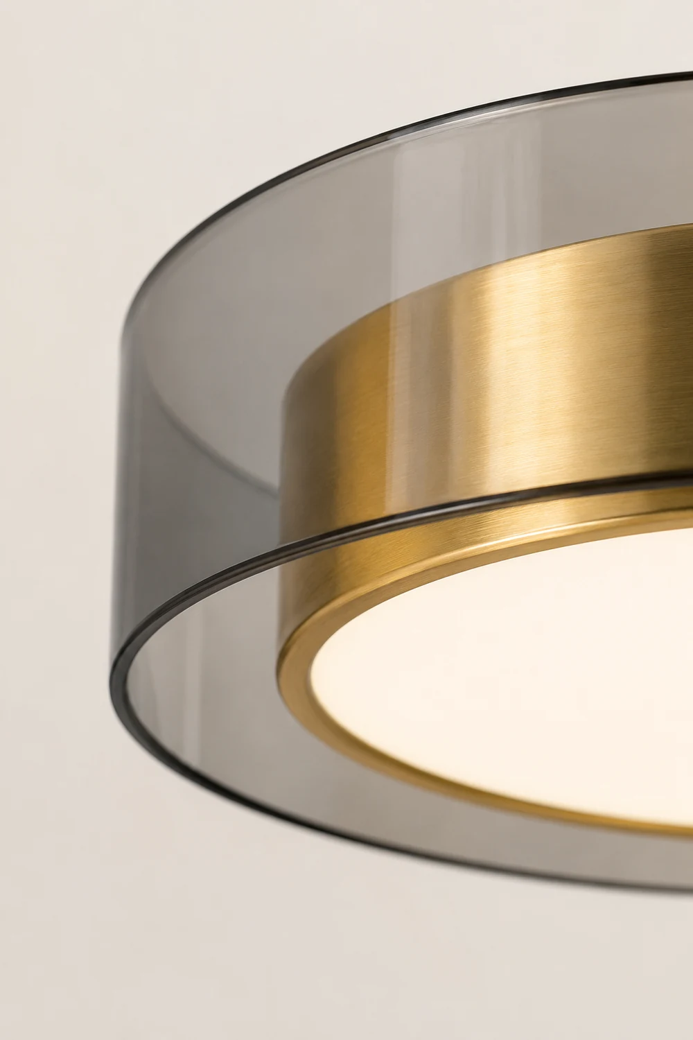 Quinn Nordic Modern Round LED Flush Mount Ceiling Light, Gold - Lumpaz