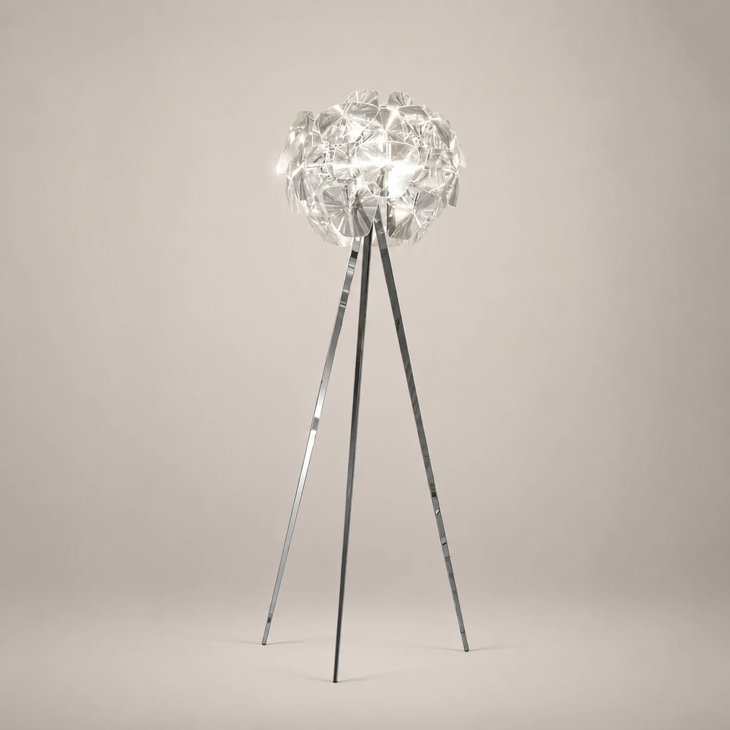 Bella Luxury Flower Metal/Acrylic Floor Lamp, Living Room - Lumpaz