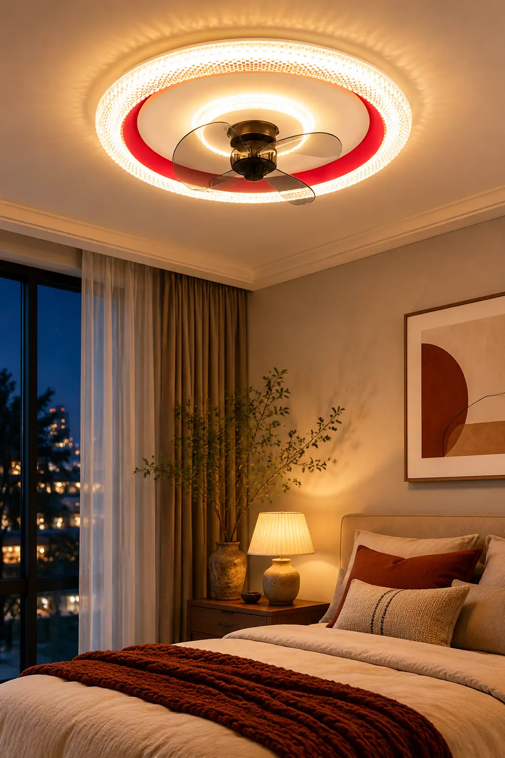 Kirsten 3-Blade Ceiling Fan with Light, 3 Color, DIA 20 " - Lumpaz