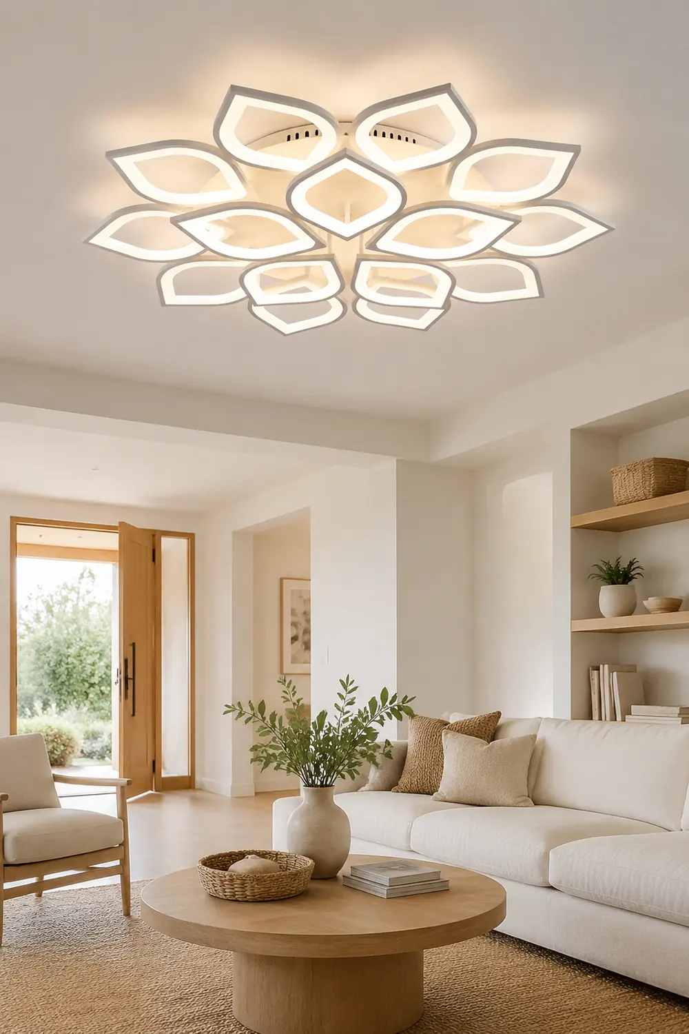 Hana Modern Designer Flower Flush Mount Ceiling Light - Lumpaz