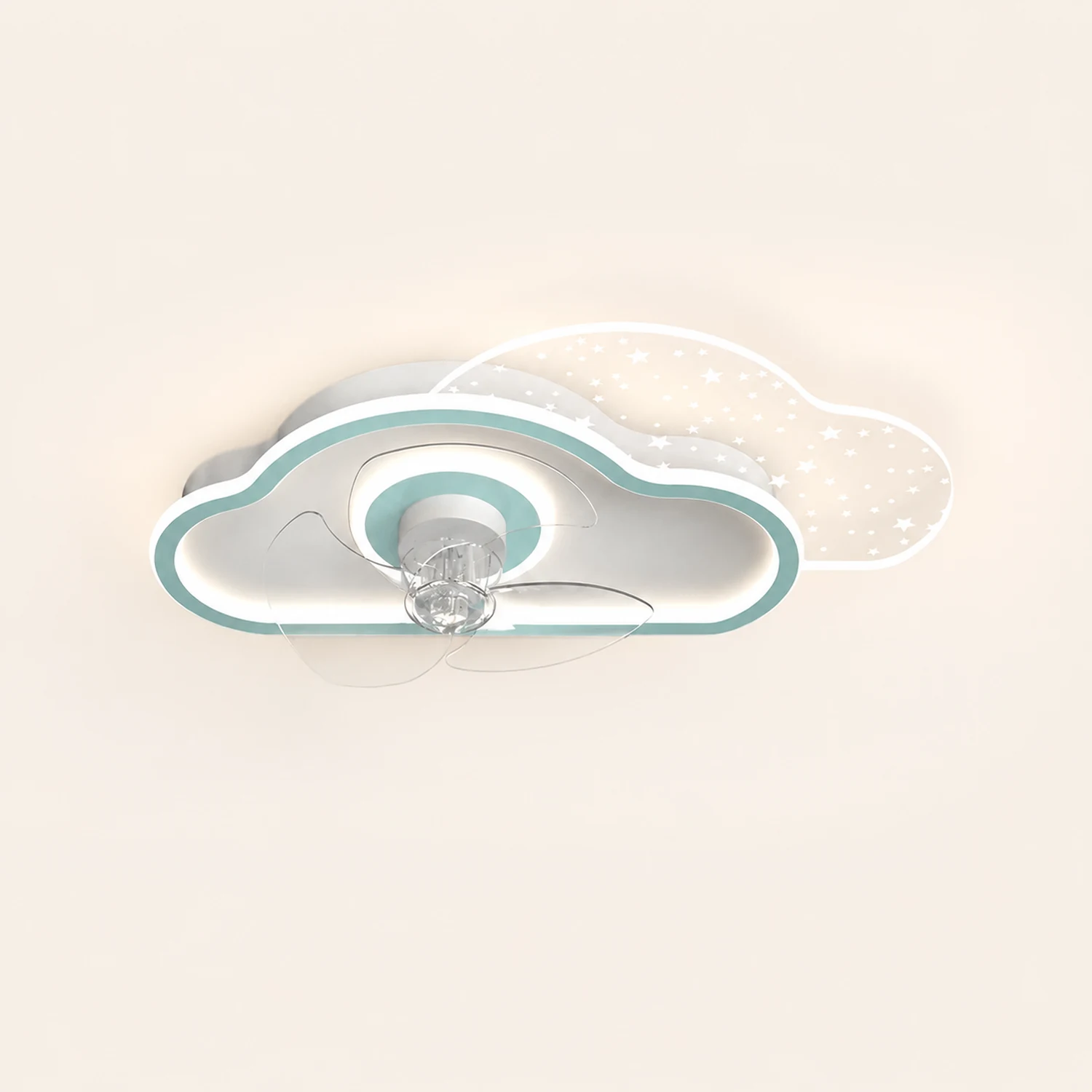 Minori Cloud & Plane Ceiling Fan With Light, 2 Colors, L 20.8''/22.8" - Lumpaz