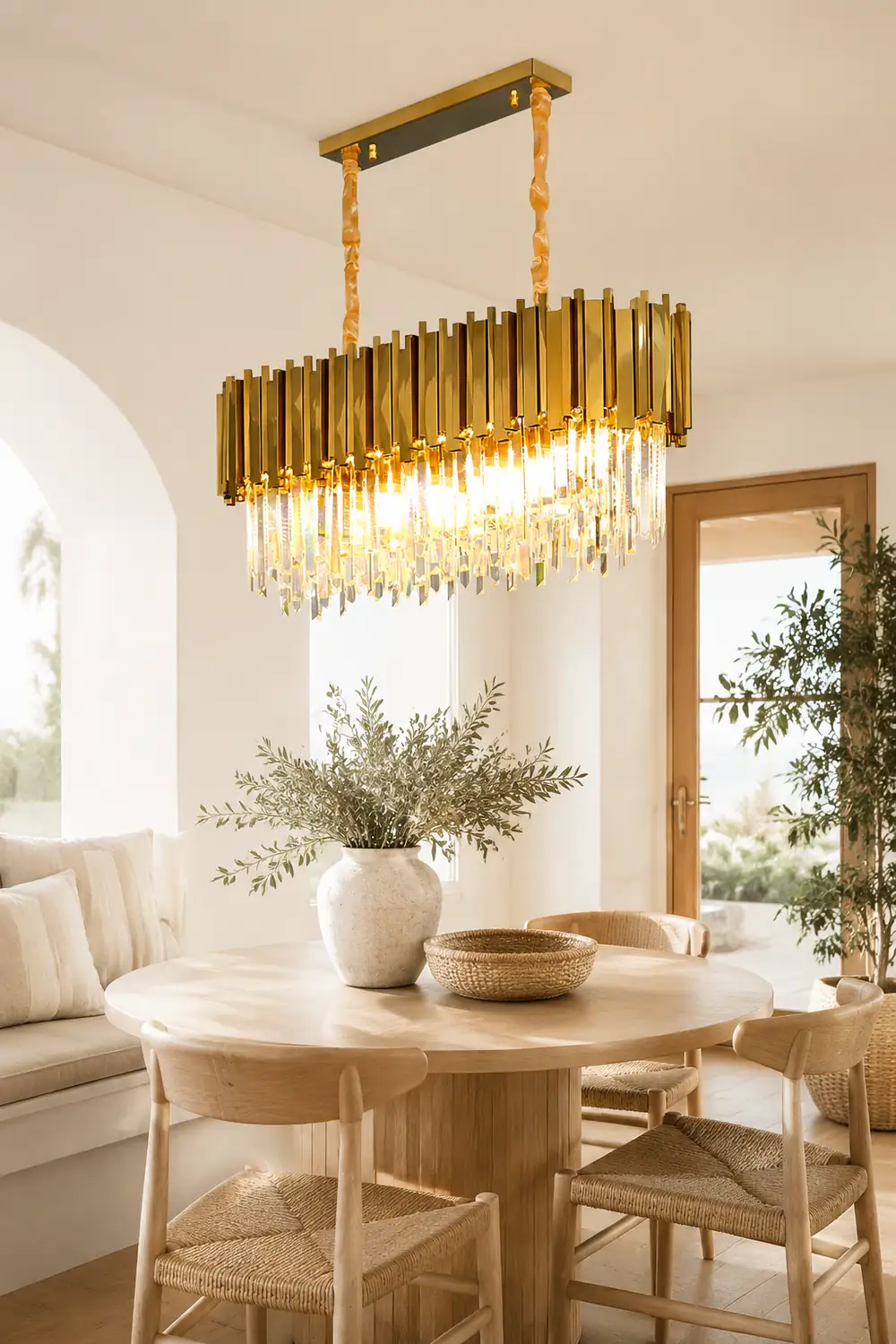 Marilyn Nordic Postmodern Luxury Gold Crystal Chandelier for Dining Room & Living Room - Lumpaz