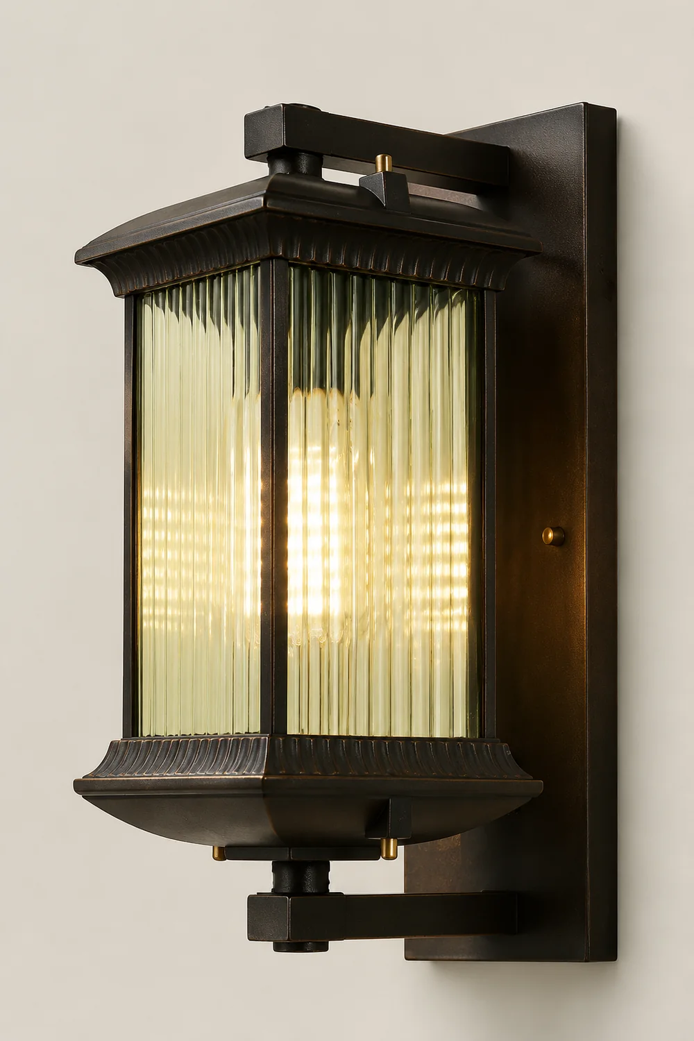 Outdoor Waterproof Creative Glass Shade Brown Retro Exterior Wall Lights复制 - Lumpaz