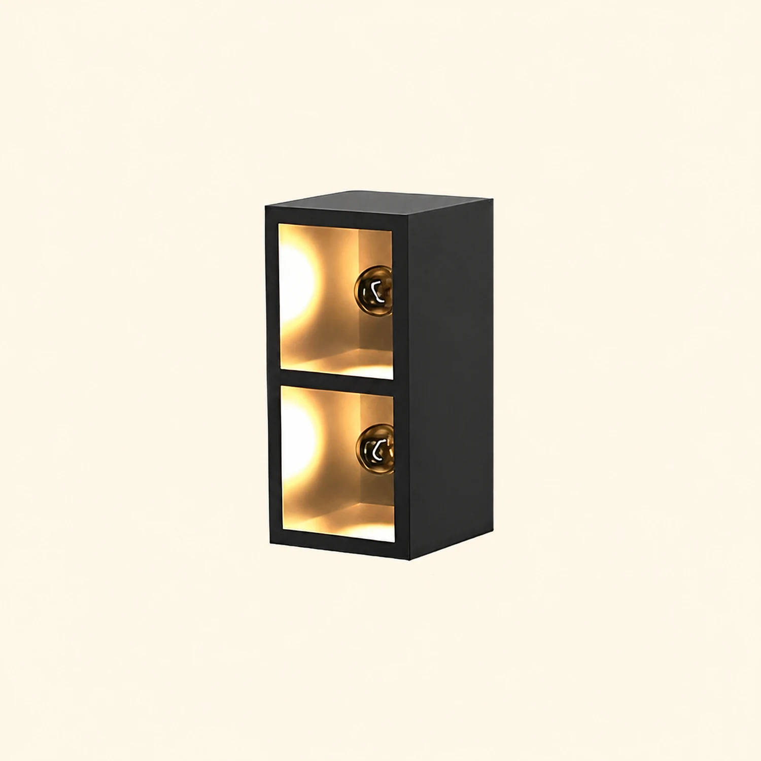 Waterproof Creative Square Combination LED Black Wall Lamp with Flowerpot - Lumpaz