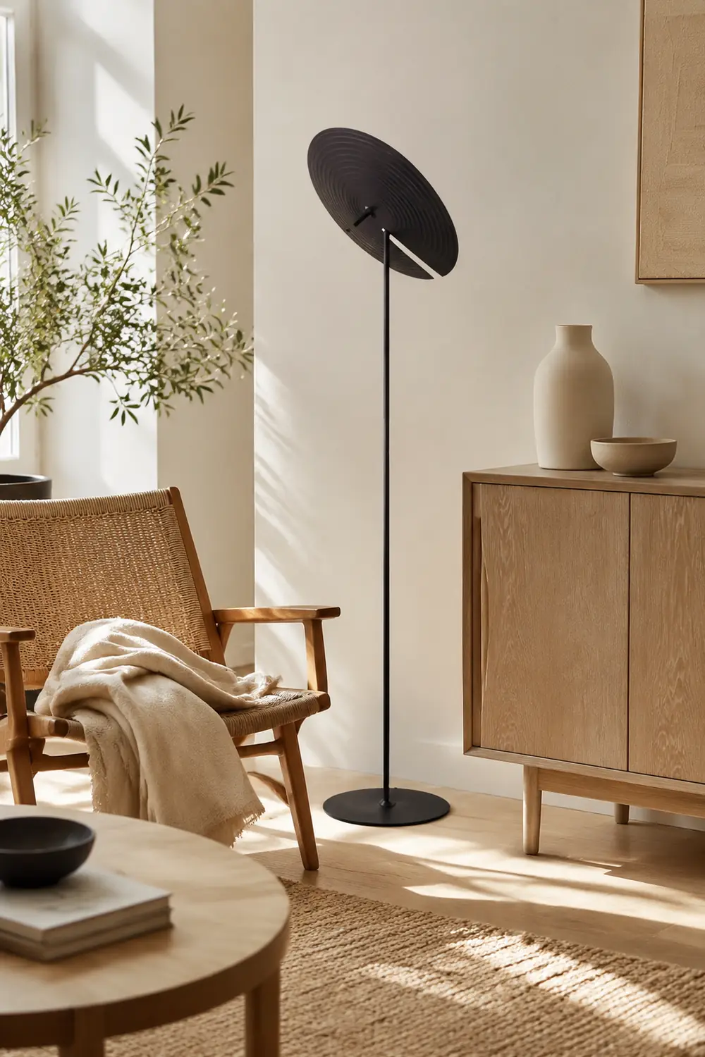 Carins Modern Simple Black Floor & Table Lamp, Metal - Lumpaz
