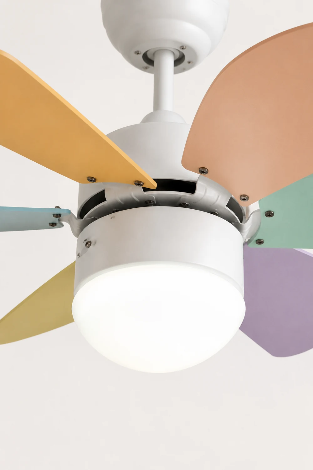 Morandi 5-Blade Ceiling Fan Round Light, Metal, DIA35.43‘’ - Lumpaz