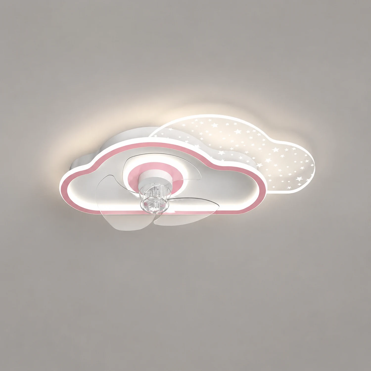 Minori Cloud & Plane Ceiling Fan With Light, 2 Colors, L 20.8''/22.8" - Lumpaz