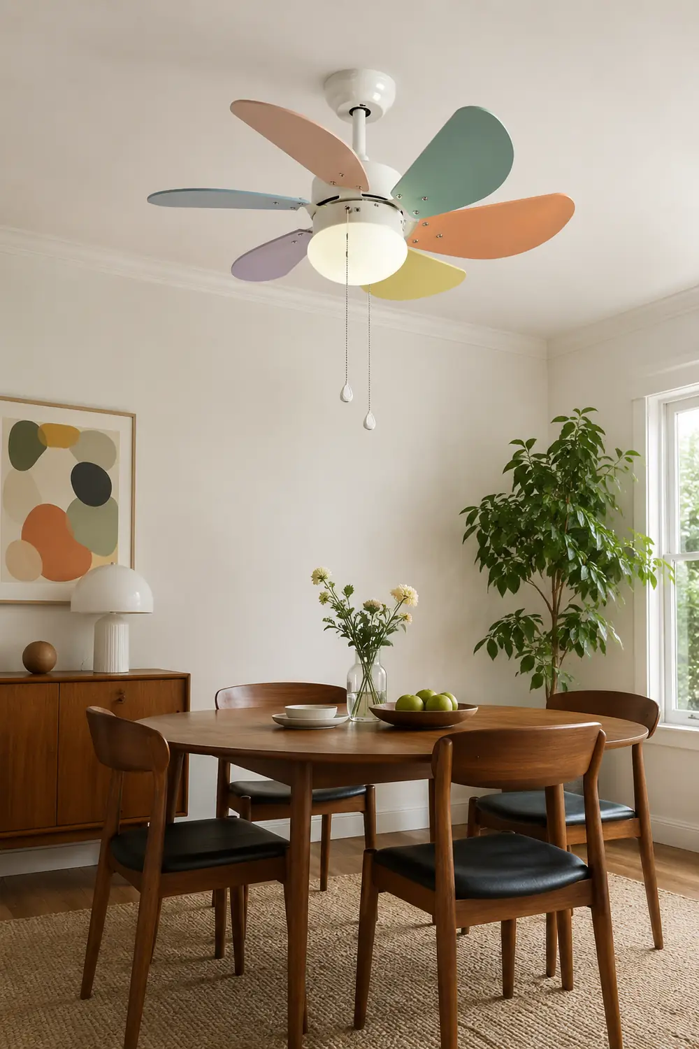 Morandi Colorful 5-Blade Ceiling Fan Light, DIA42.13'' - Lumpaz