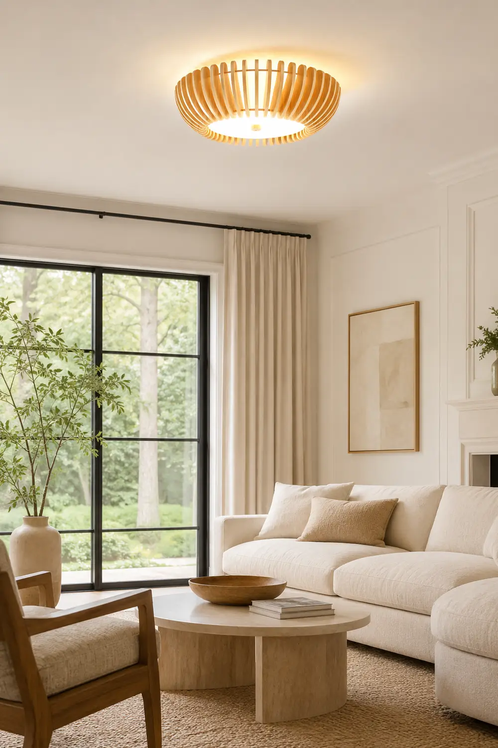 Ozawa Ceiling Light Round LED, Living room/Kitchen - Lumpaz