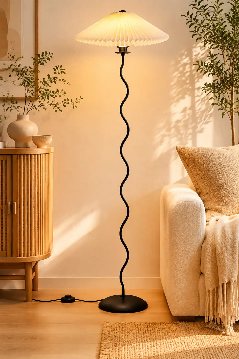 Renée Modern LED Mushroom Floor Lamp Metal Bedroom/Living Room - Lumpaz