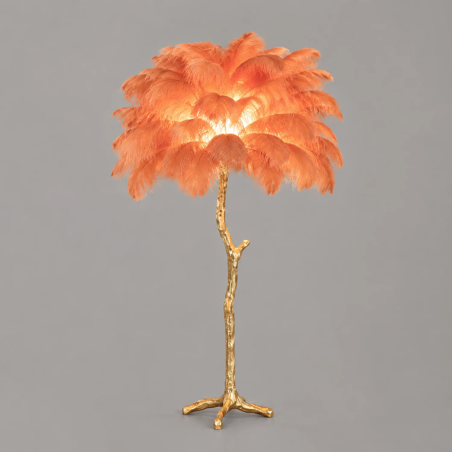 O'Moore Nordic Luxury Unique Ostrich Feather Floor Lamp/Table Lamp - Lumpaz