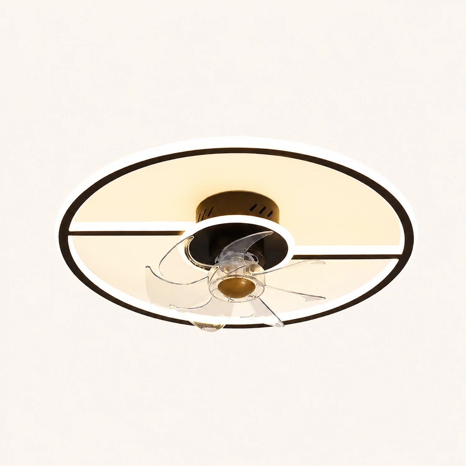 Lacey Rectangular Ceiling 2-Fans with Light, 2 Color, 18"/22"/36"/42" - Lumpaz