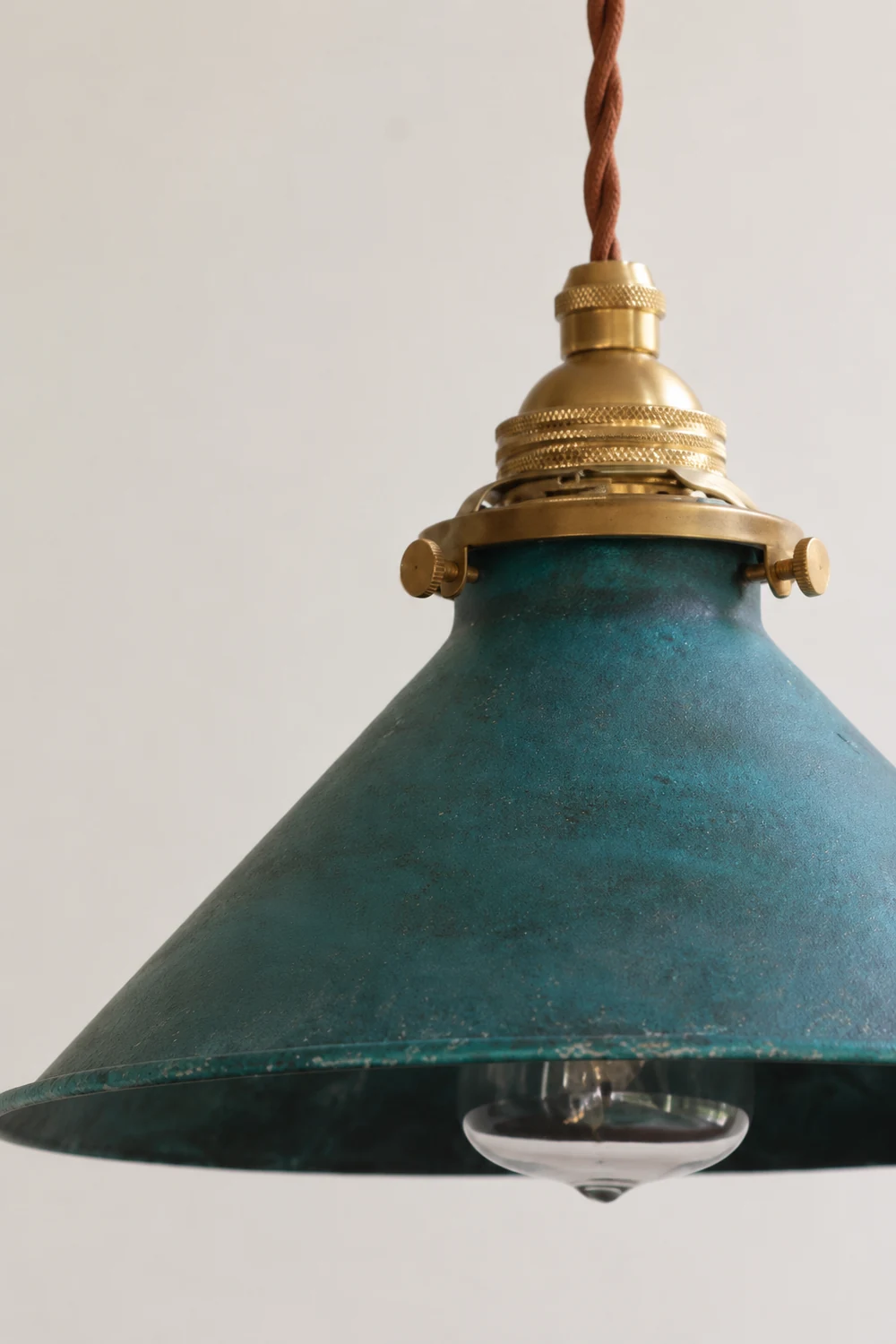 Alessio Vintage LED Rustic Pendant Light Metal Blue Kitchen Balcony - Lumpaz