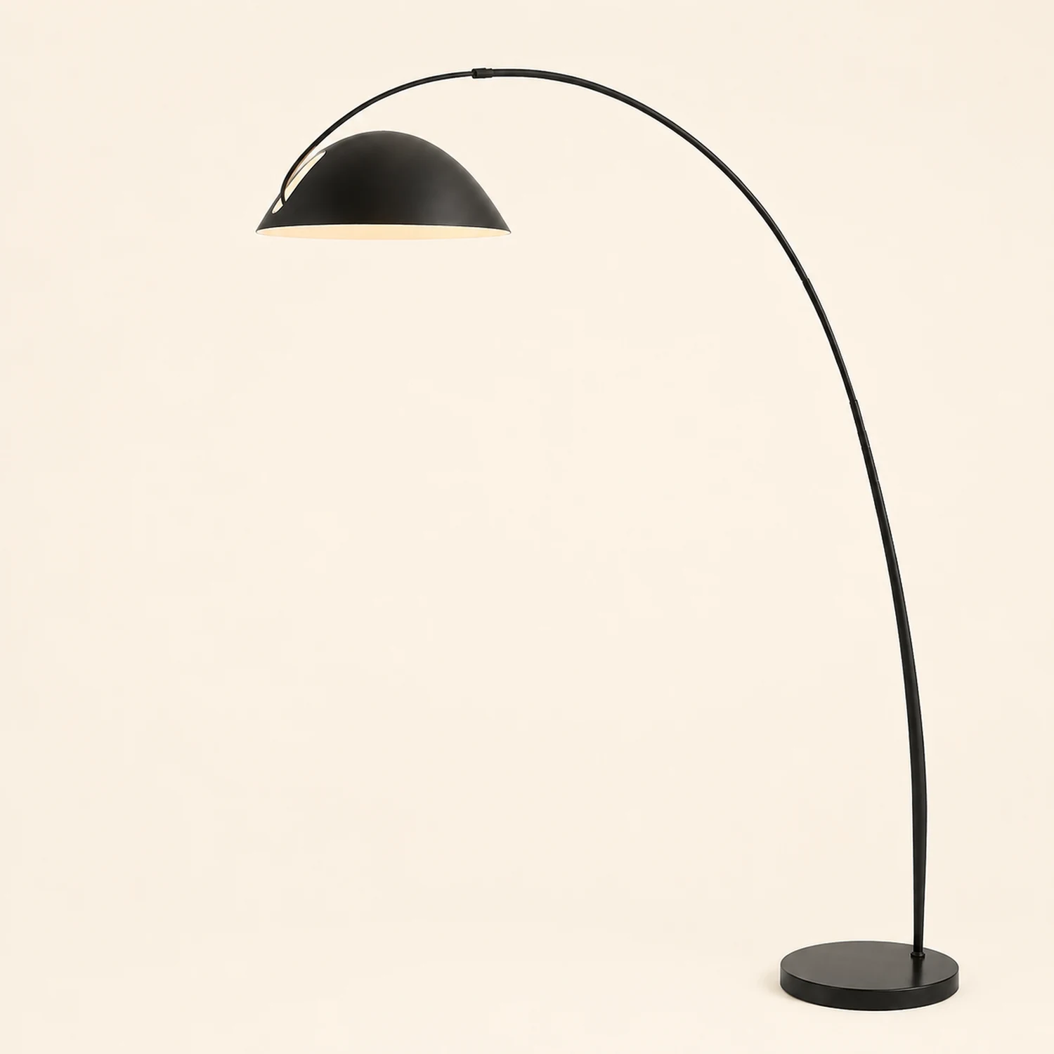 Avi Modrn Fishing Rod Metal Floor Lamp, Black - Lumpaz