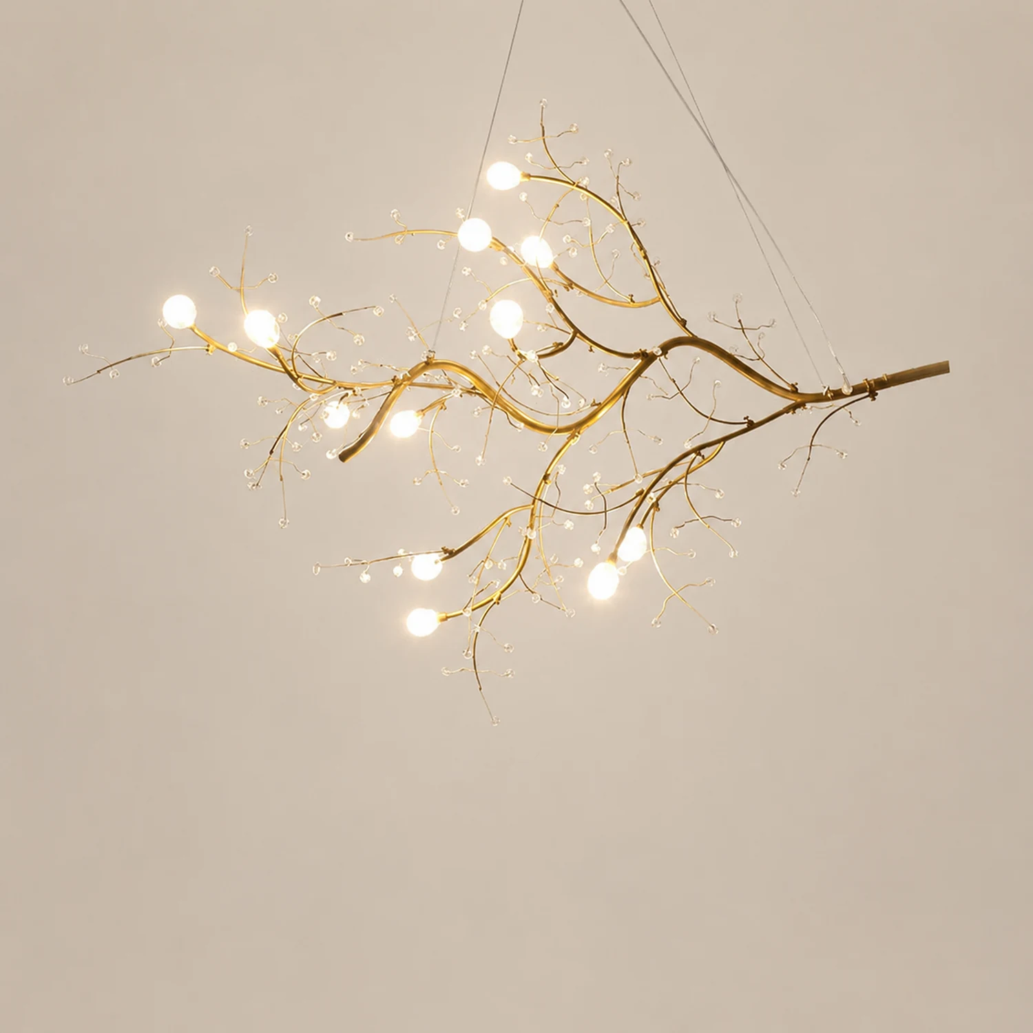 Ophelia Romantic Art Deco Branch Pendant Light Gold/Black/Silver Living Room - Lumpaz