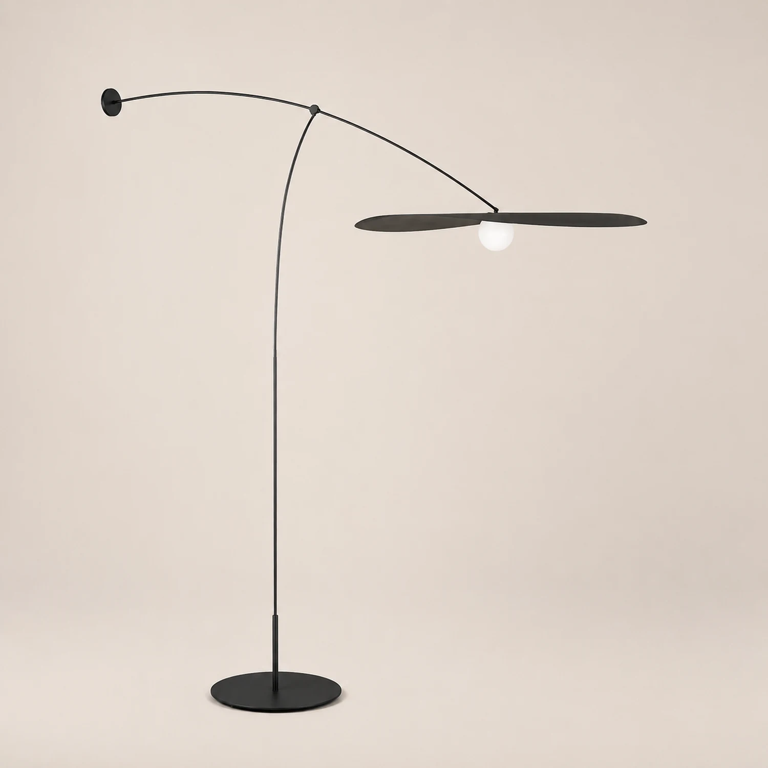 Carins Modern Bowl Linear Metal Glass Floor Lamp,Black /Gold - Lumpaz