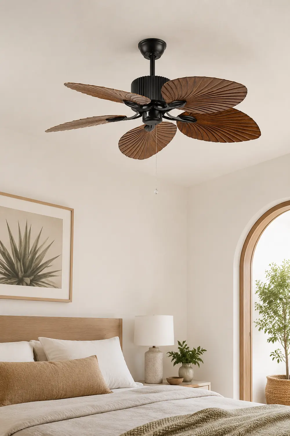 Bella Retro Vintage 5-Blade Ceiling Fan, Coffee - Lumpaz