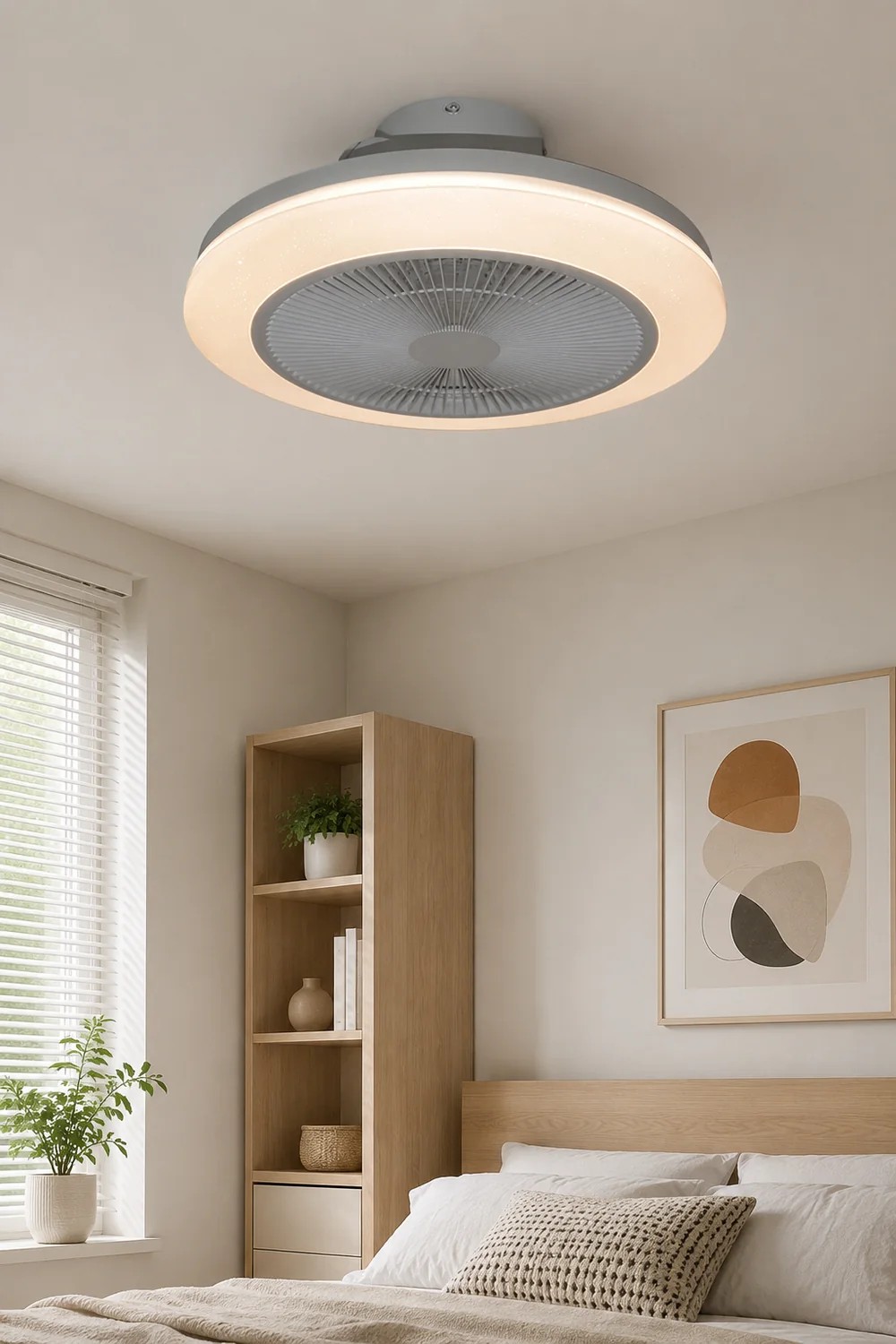 Morandi RGB Bluetooth Ceiling Fan with Light, DIA 19" - Lumpaz