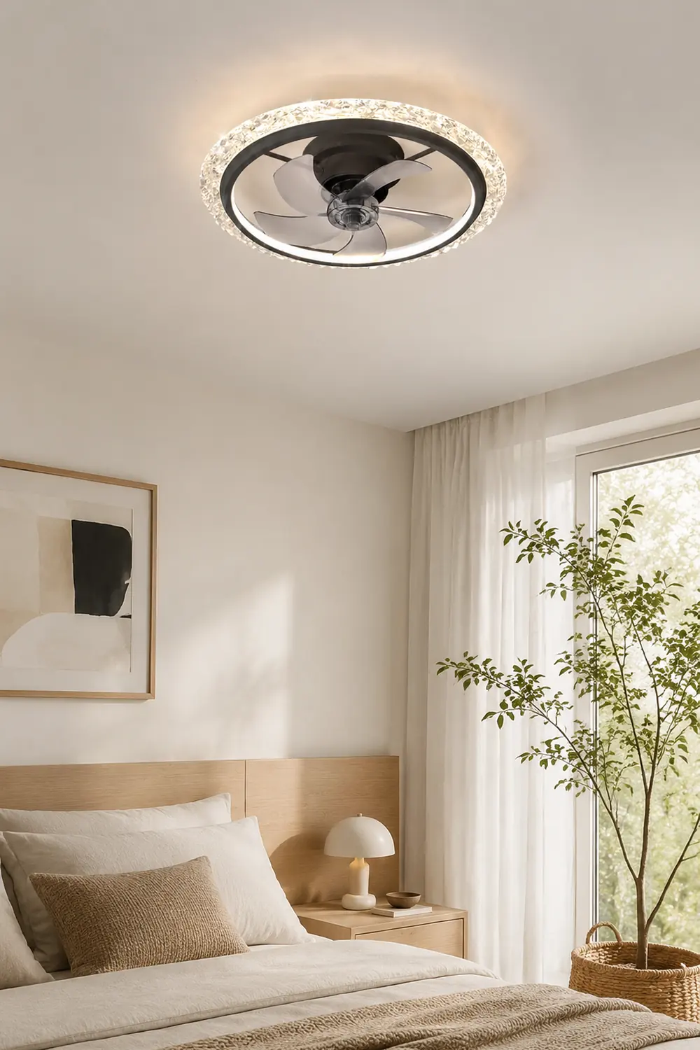 Kirsten 2-Light Ceiling Fan with Light, 2 Color, DIA 20"/24" - Lumpaz