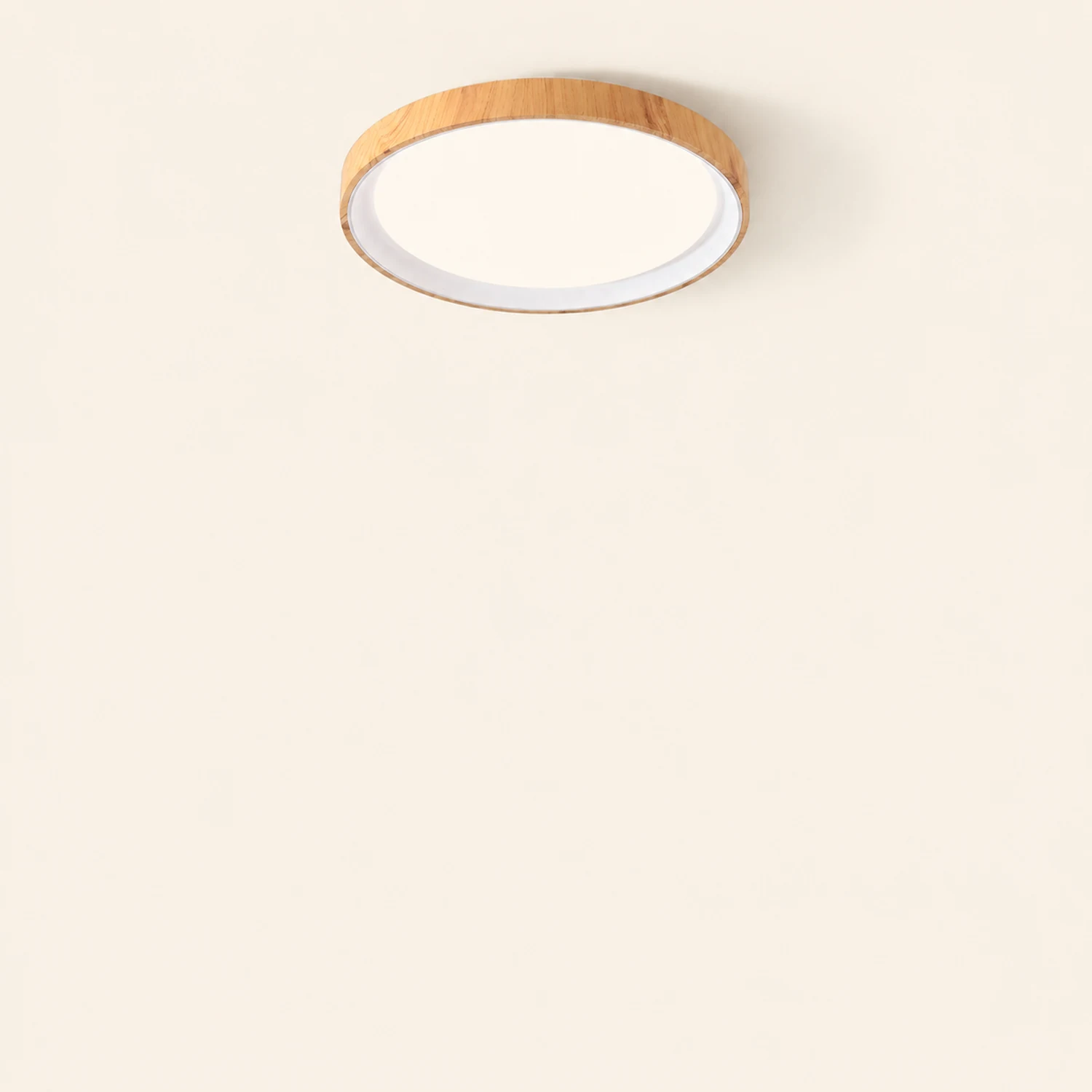 Quinn Modern LED Flush Mount Lighting White Wood/Acrylic Kitchen - Lumpaz