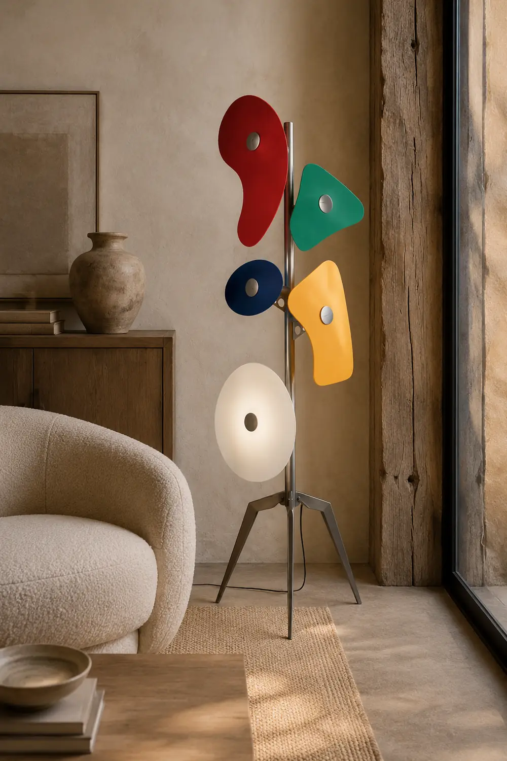 Morandi Floor Lamp Modern, ABS/Metal, Colorful, Living Room - Lumpaz