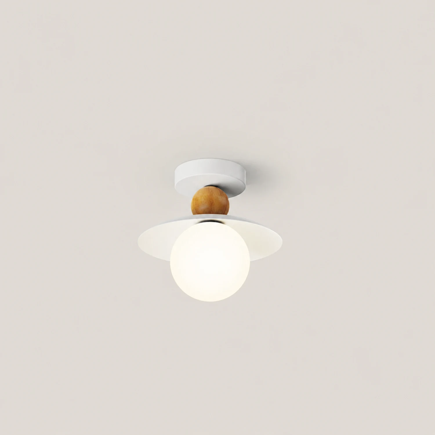 Hailie Modern LED Wall Lights/Ceiling Light Wood/Red Bedroom/Hallway/Living Room - Lumpaz