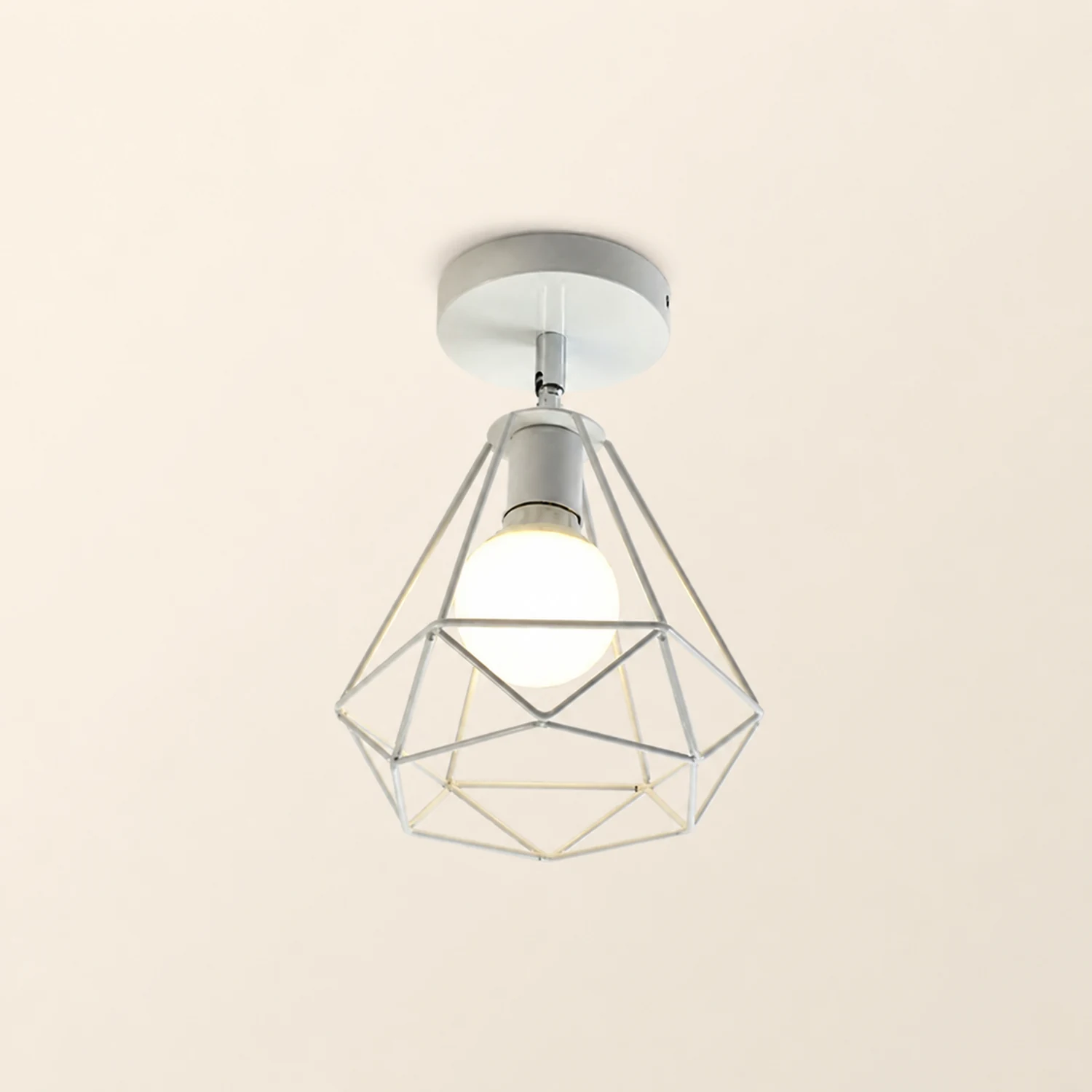 Herbert Modern Nordic Metal LED Flush Mount Ceiling Light, Black/White - Lumpaz