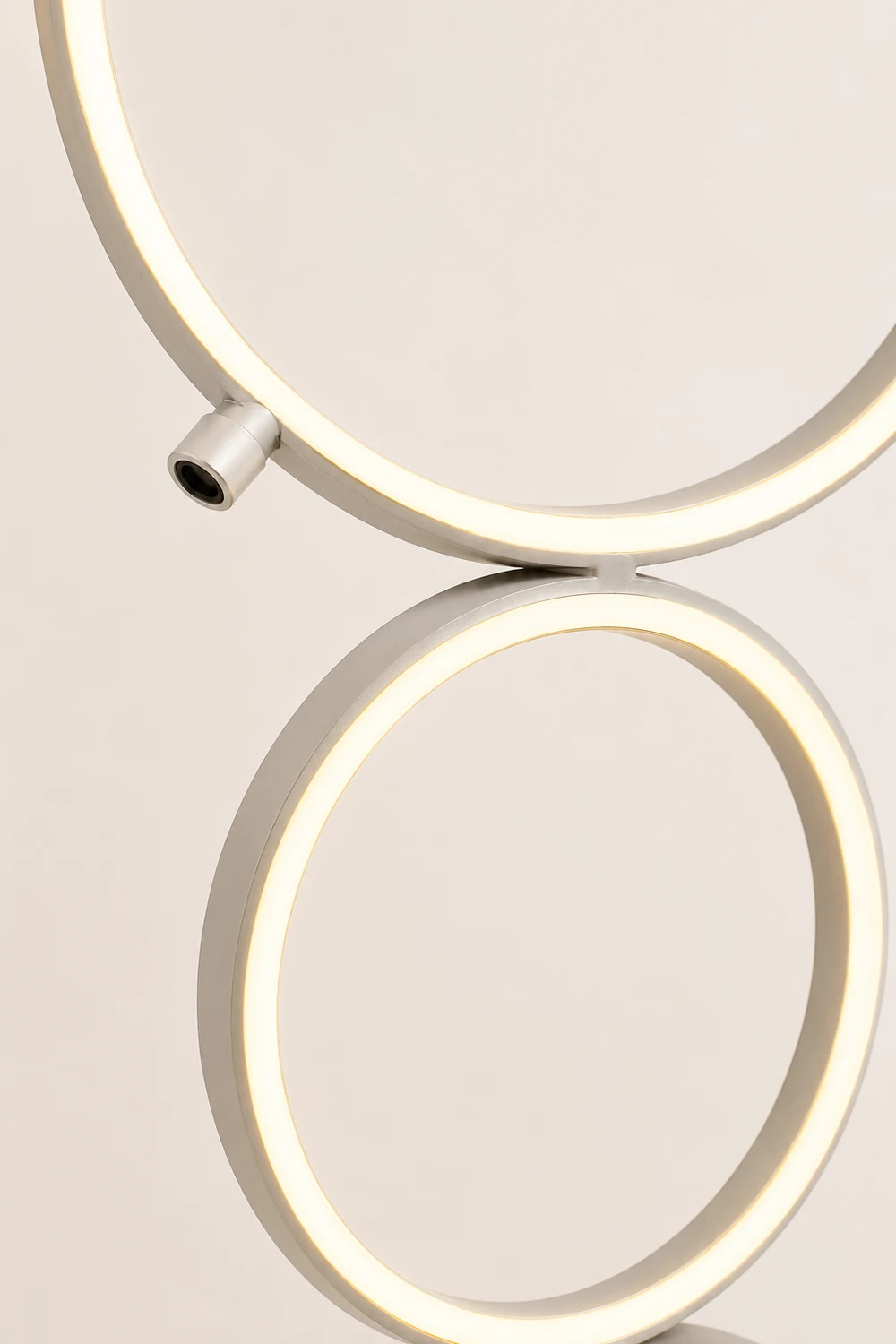 Arisha Floor Lamp Multi-ring Modern, Metal/Silicon, White/Black, Bedside - Lumpaz
