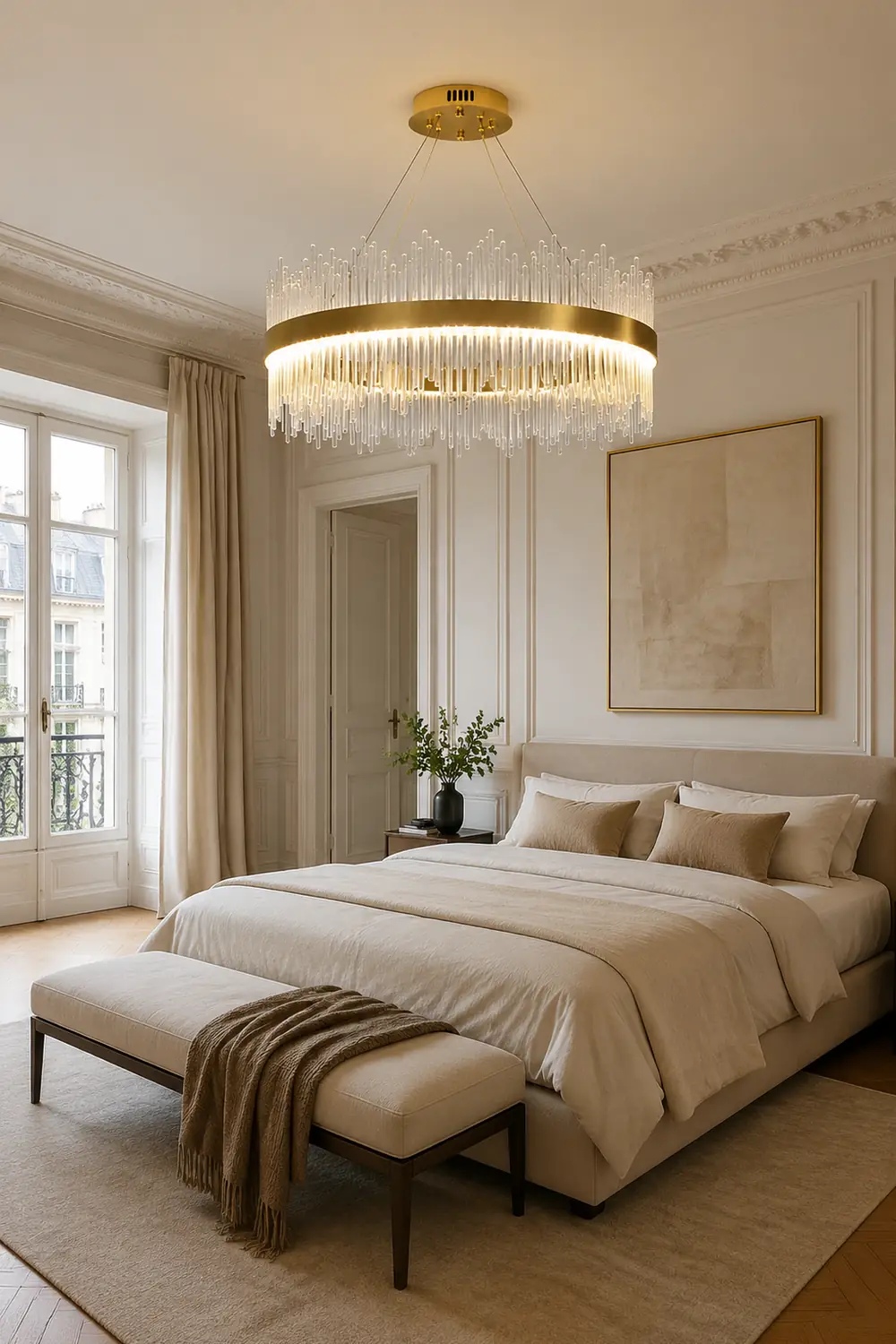 Marilyn Modern Round/Rectangular Chain Chandelier, Gold - Lumpaz