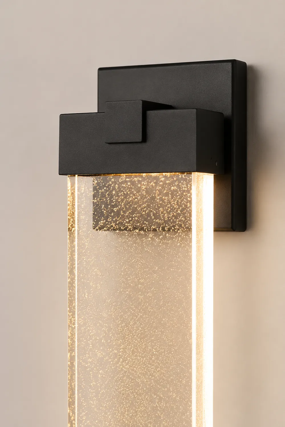 Rectangular Bubble Crystal LED Outdoor Wall Lamp - Lumpaz