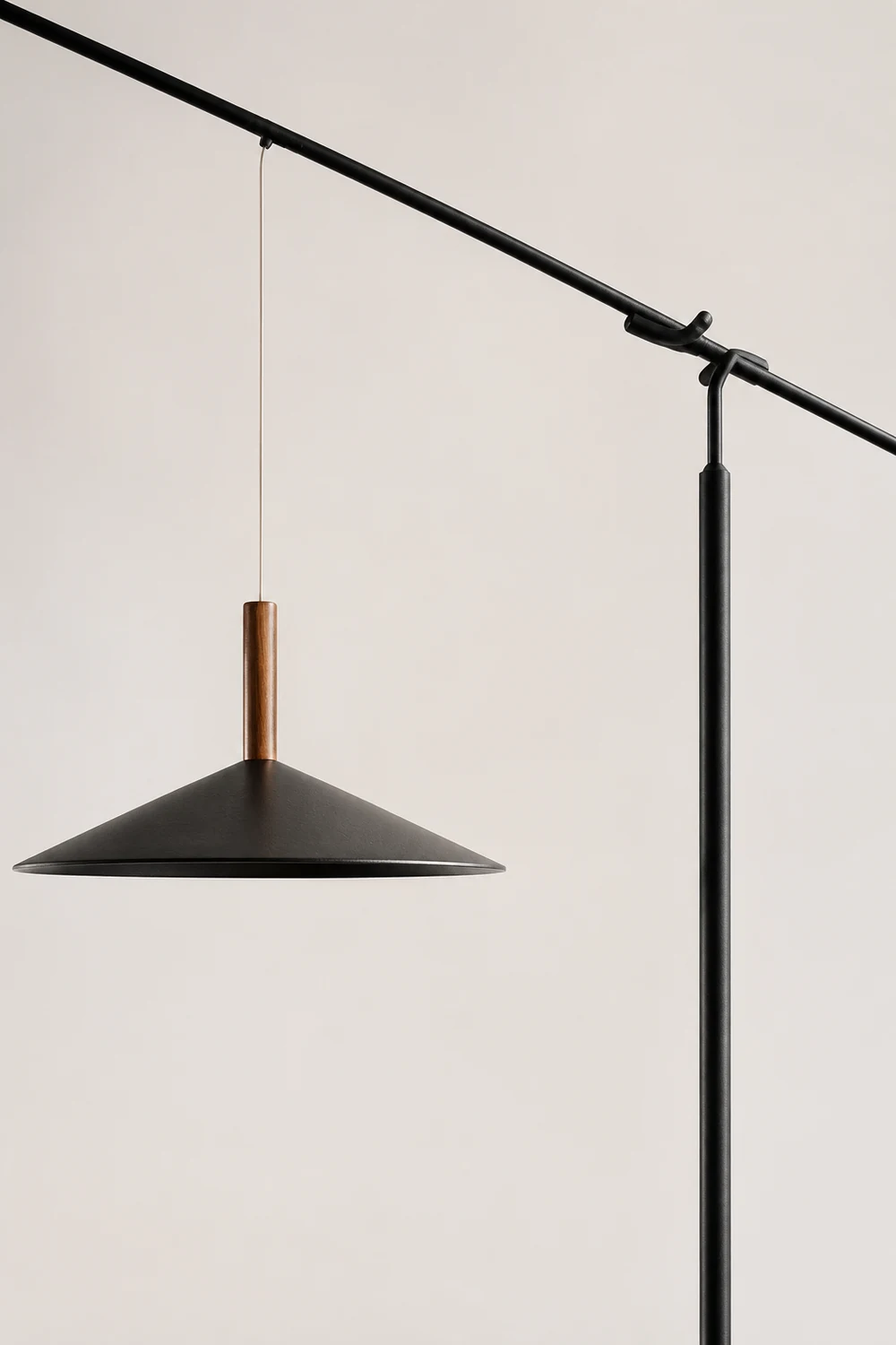 Carins Floor Lamp Italian Unique Modern, Metal Adjustable, Black, Living Room - Lumpaz