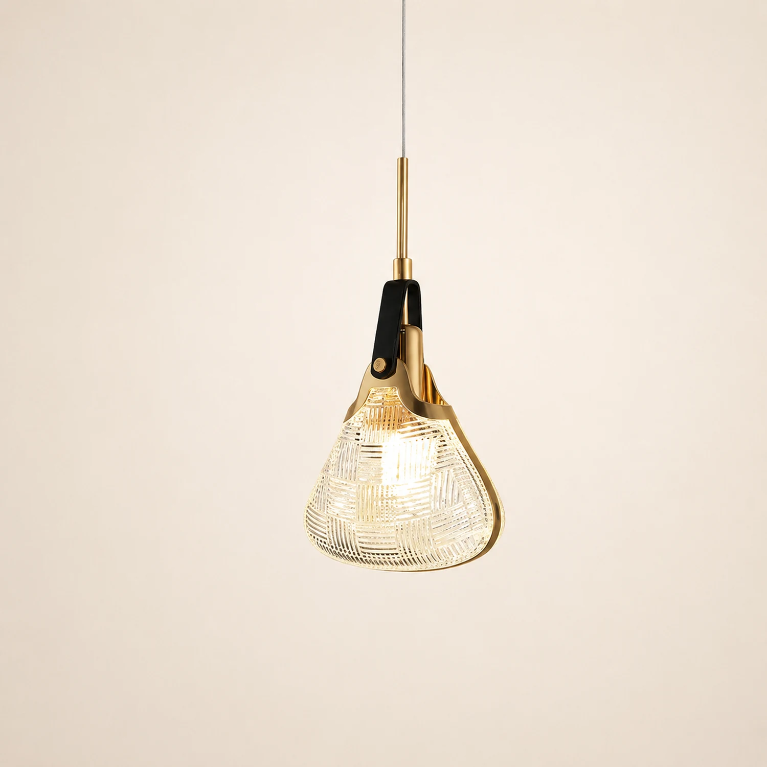 Hailie Postmodern Elegant Gold/Black Bedroom Pendant Light - Lumpaz